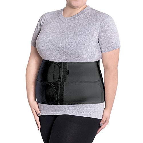 Cinturón soporte postoperatorio Faja postparto y postoperatorio Apoyo de los músculos abdominales y lumbosacro Altura 24 cm Unisex Medium Negro