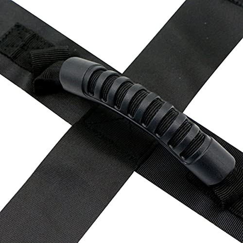 Cinturón Transporte Cajas Mudanza Ajustable - 1pcs Correas de Mudanza Negro con Asas, Correas de Elevación para Mover y Levantar, Adecuado para artículos Pesados, Cajas, etc sin Asas.