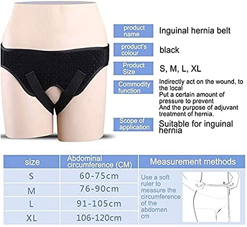 Cinturones de hernia ajustables con 2 almohadillas de compresión extraíbles fáciles de limpiar y duraderas, a prueba de polvo para hombres y mujeres Hernia Guardia Inguinal Truss 923 ( Size : Medium )