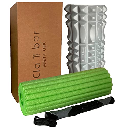 CLAIBOR HC Rodillo Masaje Muscular. Foam Roller Terapia de Masaje y Reductor Fatiga piernas Espalda cervicales