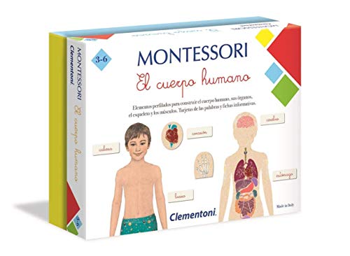 Clementoni-55292 - Montessori - El Cuerpo Humano - juego educativo montessori a partir de 3 años