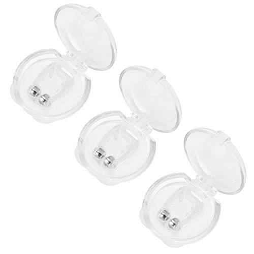 Clip Nasal Magnétic Anti-Ronquidos, ZHWUEU Dilatador Nasal Anti Ronquidos roncar Imán, Tapones para Fosas Nasales para Dejar de Roncar Facilitar la Respiración y Dormir Cómodo (3 Piezas) (Clip)