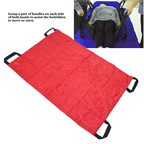 Cojín de cama con asas, Almohadilla protectora de ropa de cama, Almohadilla protectora reutilizable impermeable, Manta de transferencia, para levantamiento de cuerpo/cuidador en