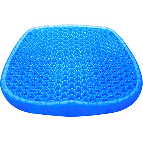 Cojín de Gel Multifuncional, Doble Grosor, con Funda Antideslizante Para Aliviar el Dolor de Espalda, Cojín Para Asiento de Oficina Para Coche, Oficina, Hogar, Silla de Ruedas, Hogar