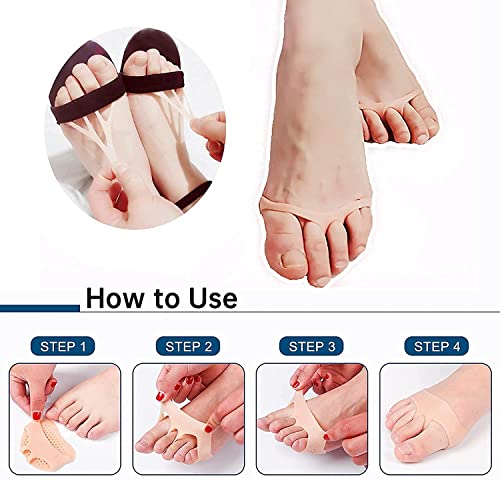 Cojines de bola de los pies Almohadillas metatarsianas Pies Corredores transpirables reutilizables Tacones altos Bailarines Dolor en el antepié Callus 8PCS