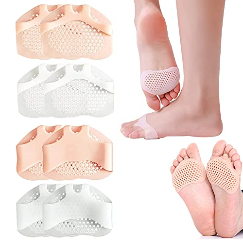 Cojines de bola de los pies Almohadillas metatarsianas Pies Corredores transpirables reutilizables Tacones altos Bailarines Dolor en el antepié Callus 8PCS