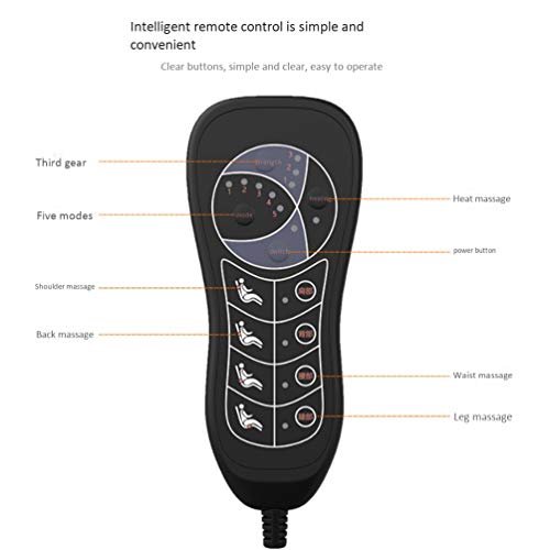 Colchoneta de masaje para todo el cuerpo Colchón de masaje eléctrico Shiatsu Masajeador de espalda Plegable con calor Cojín del asiento trasero Masajeador Silla Cuerpo completo Hombro Muslos Dolor