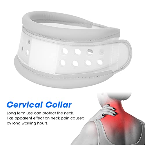 Collar Cervical, Protector de Cuello de Diseño Independiente Ajustable, Dispositivo Cómodo Y Transpirable Ergonómico, Soporte para el Cuello que Alivia el Dolor Y la Presión de la(Medium-gris)