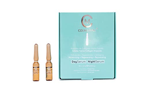 COLMARINE- Serum Facial Antiarrugas en Ampollas de día y de noche con Ácido Hialurónico y Colagéno, 1.5 ML