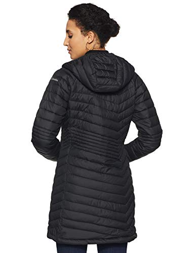 Columbia Powder Lite, Chaqueta de longitud media, Mujer, Negro (Black) Talla L