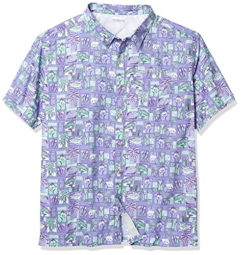 Columbia Super Slack Tide - Camisa de Campamento para Hombre, Hombre, Super Slack Tide - Camiseta de Campamento, 165376, Impresión de Cuento de Hadas de Martinis y mentiras, 5X Big