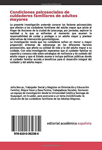 Condiciones psicosociales de cuidadores familiares de adultos mayores: Investigación en Hogar de Ancianos de la ciudad de Latacunga-Ecuador