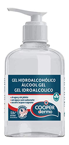 Cooper Protect Dermo Gel Higienizante de Manos, Gel Hidroalcohólico, 72.5% de Alcohol, Sin Agua Ni Jabón, Aroma Menta, Protección para Toda Tu Familia, 500ml