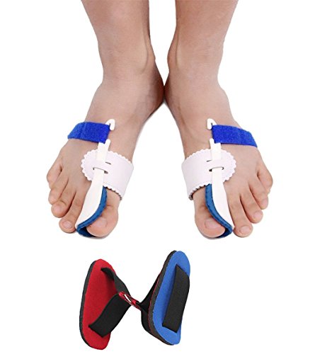 Corrector de juanetes, 2 piezas ajustables de velcro para juanetes, enderezadora de dedo del pie para Hallux Valgus sastres juanetes, alivio del dolor del dedo del pie, incluye correa para dedo grande