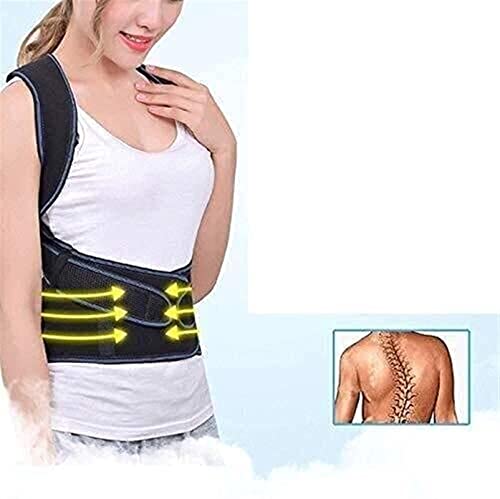 Corrector de postura de espalda para hombres y mujeres, cinturón de corrección de cifosis de diseño transpirable en forma de panal 3D, corrector de espalda recta con asiento (tamaño: grande) (peq