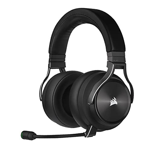 Corsair VIRTUOSO RGB WIRELESS XT Cuffie Auriculares de Alta Fidelidad para Juegos con Audio Espacial (Conexiones Inalámbricas Dobles, PC, PS5, Xbox Series X|S, Nintendo Switch Compatibilidad) Pizarra