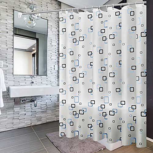 Cortina de Ducha Impermeable, 200 x 200 cm Cortina de Ducha antimoho Cortina Bañera Cortina de Ducha para baño con 14 Ganchos, para Ducha o bañera en el hogar (2)