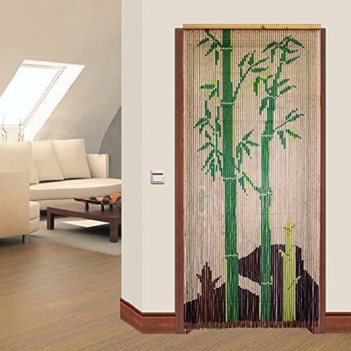 Cortina De Puerta Moldeada De Madera,Estilo Chino Rural Pantalla De Puerta,Hecho A Mano Bambú Tabique para Casa Portales Armarios Decoración Mural (Color : A, Tamaño : 83strands 1x1.76m)