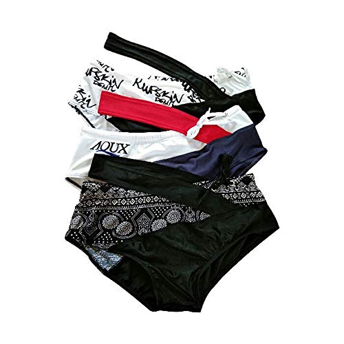 Cotress Mejores Ventas de Cintura Baja Tight Cool Triangle Swim Trunks de los Hombres Moda de Secado rápido Sexy Cross-Strap Swim Pants Alto Tejido elástico Cómodo Respirable Swim Trunks