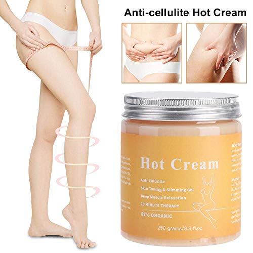 Crema para celulitis MQUPIN-250g Crema reafirmante adelgazante corporal Crema caliente quemador de grasa para reafirmar la piel Modeladora