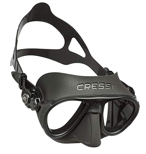 Cressi Calibro Máscara polyvalent para Buceo, apnea Avanzada y submarina Fishing, Unisex Adulto, Negro, Talla única