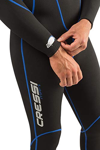 Cressi Maya Man Monopiece Wetsuit Traje de Neopreno 2.5mm de una Pieza para Hombre, Men's, Negro/Azul, S/2