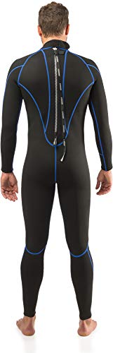 Cressi Maya Man Monopiece Wetsuit Traje de Neopreno 2.5mm de una Pieza para Hombre, Men's, Negro/Azul, S/2