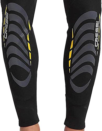 Cressi Morea Man Monopiece Wetsuit 3mm Traje de Buceo Neopreno para los Hombres, Negro/Amarillo/Plata, L/4