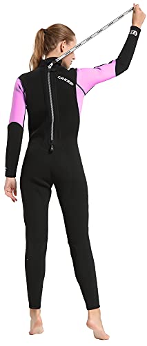 Cressi Morea Traje de Buceo Neopreno, Mujer, Negro/Rosa/Plata, S/2