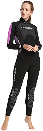 Cressi Morea Traje de Buceo Neopreno, Mujer, Negro/Rosa/Plata, S/2