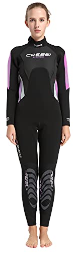 Cressi Morea Traje de Buceo Neopreno, Mujer, Negro/Rosa/Plata, S/2