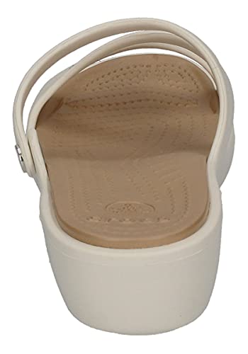 Crocs Patricia Mujer Zapatillas, Blanco (Oyster/Gold 13S), 41/42 EU