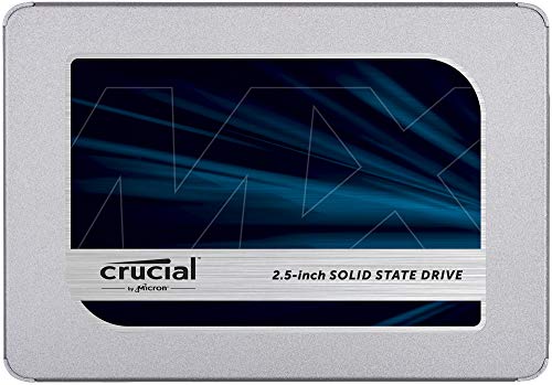 Crucial MX500 500GB CT500MX500SSD1 Unidad interna de estado sólido-hasta 560 MB/s (3D NAND, SATA, 2.5 Pulgadas)