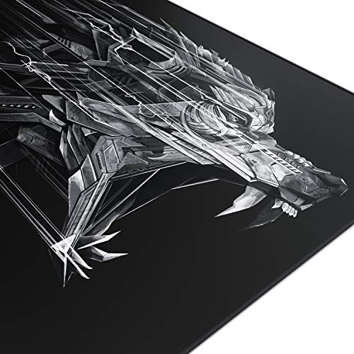 CSL – Alfombrilla de ratón para Gaming, Titanwolf, 1200 x 600 mm, tamaño Grande, Mejora la precisión y la Velocidad, XXL, por Ejemplo, para ratón y Teclado Logitech