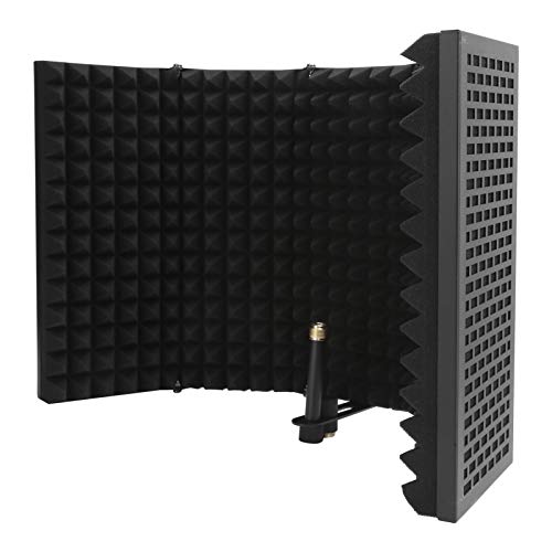 Cubierta duradera que absorbe el sonido Micrófono Filtro de sonido plegable multicapa absorbente del sonido para grabación/radio para salas de transmisión