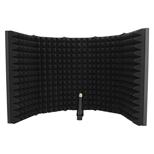 Cubierta duradera que absorbe el sonido Micrófono Filtro de sonido plegable multicapa absorbente del sonido para grabación/radio para salas de transmisión