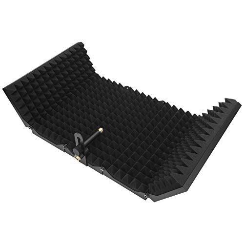 Cubierta duradera que absorbe el sonido Micrófono Filtro de sonido plegable multicapa absorbente del sonido para grabación/radio para salas de transmisión