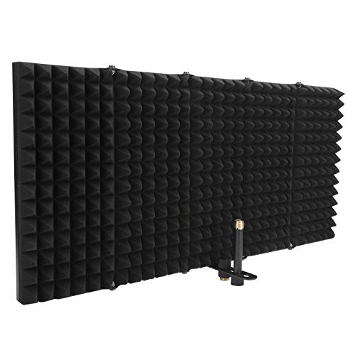 Cubierta duradera que absorbe el sonido Micrófono Filtro de sonido plegable multicapa absorbente del sonido para grabación/radio para salas de transmisión