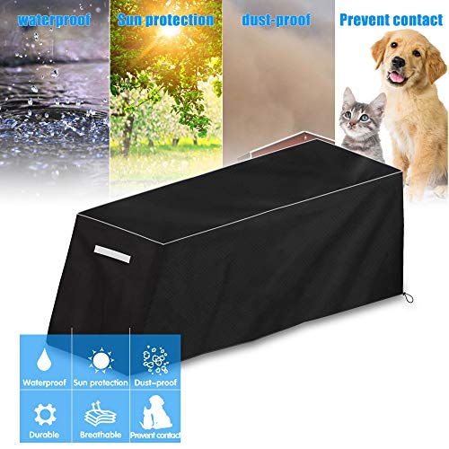 Cubierta para tabla de abdominales, para bancos de pesas, silla de gimnasio, impermeable, a prueba de polvo y protección solar, evita mascotas (negro, 127 x 41 x 54 cm)