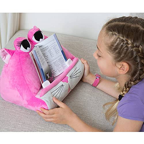 CuddlyReaders, Atril, cojín de Lectura para Libros, iPad, Tablet, eReader, Soporte sofá de Descanso, Idea de Regalo para niños - Kiki Kitty