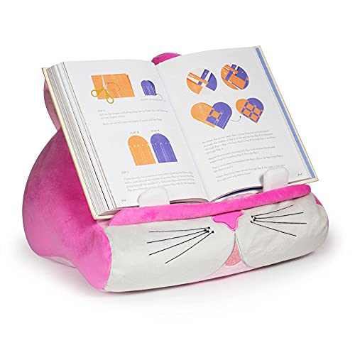 CuddlyReaders, Atril, cojín de Lectura para Libros, iPad, Tablet, eReader, Soporte sofá de Descanso, Idea de Regalo para niños - Kiki Kitty