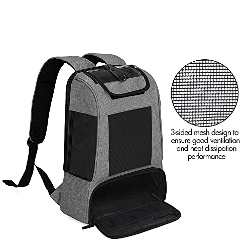 Curmio Bolsa de Transporte para Concentradores de Oxígeno Portátiles, Mochila POC Universal con Paneles de Malla, Compatible con Unidades Inogen, Oxygo, Caire, Perfecta para Llevar, Gris