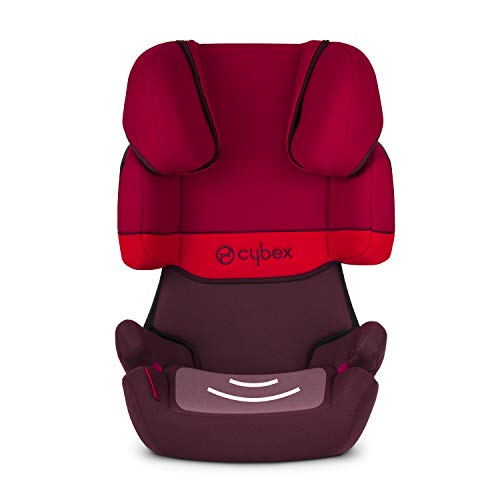 Cybex Silver Solution X-Fix Silla de Coche Grupo 2/3 (15-36 kg), desde aprox 3 hasta 12 Años, Rojo (Rumba Red), 41 x 47 x 64 cm