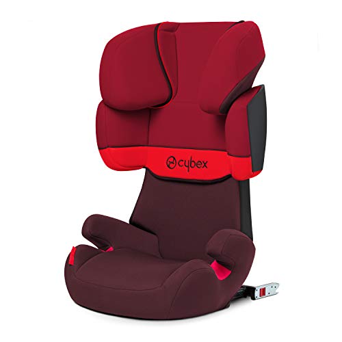 Cybex Silver Solution X-Fix Silla de Coche Grupo 2/3 (15-36 kg), desde aprox 3 hasta 12 Años, Rojo (Rumba Red), 41 x 47 x 64 cm