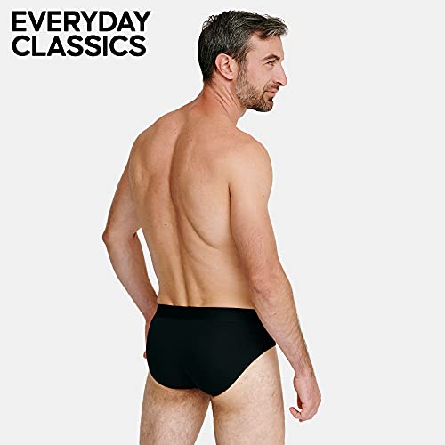 DANISH ENDURANCE Calzoncillos Slip de Algodón para Hombre Pack de 6, Calzoncillos Brief, Corte Clásico, Ropa Interior Cómoda y Ultra Suave, Duradero, Negro, Gris, Blanco (Negro, X-Large)