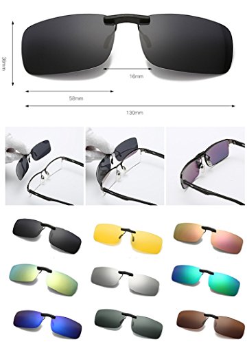 DAUCO Gafas de Sol Polarizadas Clip Lentes de Espejo de Hombre Mujer Unisex Deportes