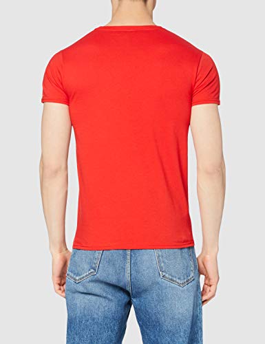 DC Comics - Camiseta de Flash con cuello redondo de manga corta para hombre, Rojo, Large