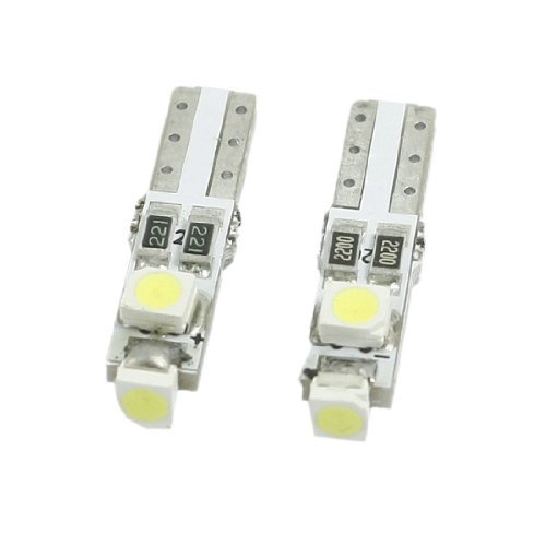 DealMux 2 pcs 1210 3 SMD LED T5 Coche Auto acuñan la lámpara del bulbo