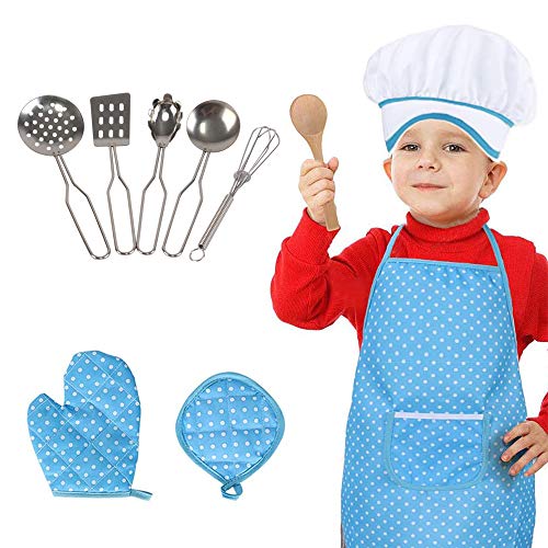 deAO Conjunto Utensilios de Cocina y Comida de Juguete- Juego de Ollas y Cacerolas de Imitación Accesorios de Cocina Infantil (26 Piezas)