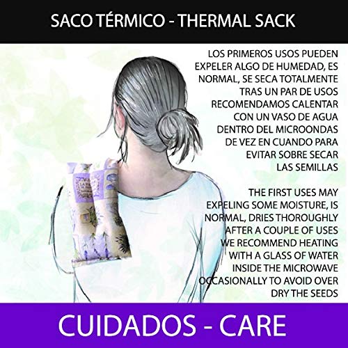 Decolores | Saco Térmico para el cuello. Almohada Cervical de frío y calor. Cojín Térmico Semillas con Estampado de Flores con diferentes aromas. Para calentar en microondas.